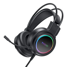 Mängurikõrvaklapid Yesido EK05 RGB USB, must