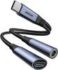 Heliadapter Joyroom SY-C02 2-in-1 USB-C – 3,5 mm + USB-C, must
