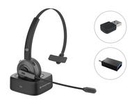 Juhtmevabad kõrvaklapid Conceptronic POLONA03BDA Bluetooth laadimisaluse ja adapteriga, must