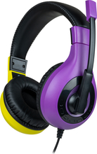 Mängurikõrvaklapid BigBen Interactive Stereo Gaming Headset V1, juhtmega, mikrofoniga, lilla + kollane