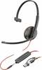 Juhtmega kõrvaklapid HP Poly Blackwire 3215, USB-C + 3.5mm, must
