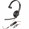 Juhtmega kõrvaklapid HP Poly Blackwire 5210, USB-C + 3,5 mm, must