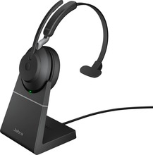 Jabra Evolve2 65 USB-A UC Mono koos laadimisalusega, must