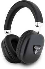 Juhtmevabad kõrvaklapid Guess PU Leather 4G Triangle Logo, must