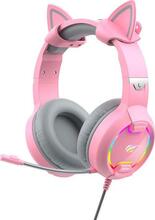 Mängurikõrvaklapid Havit GAMENOTE H2233d RGB, roosa