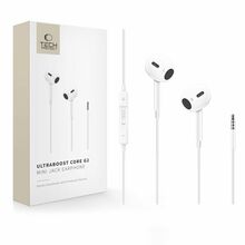 Juhtmega kõrvaklapid Tech-Protect Ultraboost Core G2 Mini Jack, valged