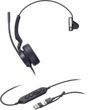 Kõrvaklapid Yealink UH44 Mono Teams USB-C/A, juhtmega