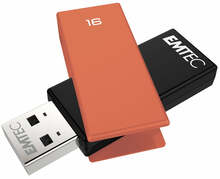 USB mälupulk Emtec C350 Brick, USB 2.0, 16GB, punane/must