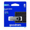 Mälupulk Goodram UTS2, USB 2.0, 8GB, must/hõbe