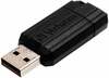 USB mälupulk Verbatim PinStripe, USB 2.0, 128GB, must