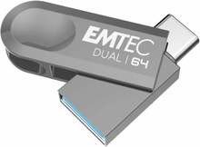 USB mälupulk Emtec D280, USB 3.2, 64GB, hõbe