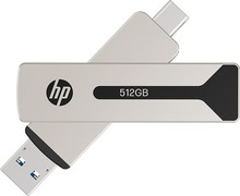 USB mälupulk HP 911 Pro HPFD911PRO-512, USB-C/A 3.2, 512GB, hõbedane