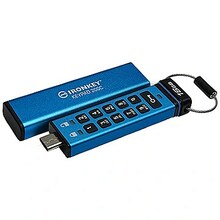 USB mälupulk Kingston IronKey Keypad 200C, USB-C, 16GB, sinine
