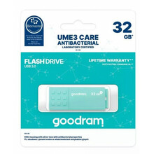USB mälupulk Goodram UME3 Care, USB 3.0, 32GB, türkiissinine