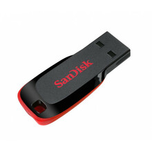 USB mälupulk SanDisk Cruzer Blade SDCZ50-128G-B35, USB 2.0, 128GB, must/punane