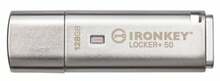 USB mälupulk Kingston IronKey Locker + 50, USB 3.2, 128GB, hõbe