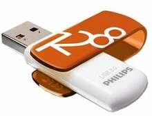 USB mälupulk Philips Vivid Edition FM12FD00B, USB 3.0, 128GB, oranž/valge