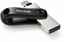 USB mälupulk SanDisk iXpand Go SDIX60N-256G-GN6NE, USB 3.0, 256GB, must/hõbe