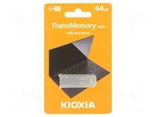 USB mälupulk Kioxia TransMemory U366, USB 3.2 Gen 1, 64GB, hõbe/hall