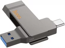 USB mälupulk Hoco UD15, USB 3.2, 64GB, hall, USB A + USB C