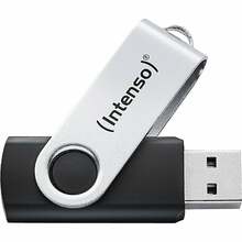 USB mälupulk Intenso Office Line 3543490, USB 3.2 Gen 1, 64GB, hõbe-must