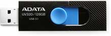 USB mälupulk Adata UV320, USB 3.2 Gen 1, 128GB, must/sinine