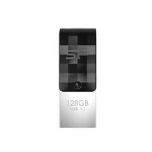 USB mälupulk Silicon Power Mobile C31, USB 3.2, 128GB, must/hall/hõbe