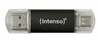 USB mälupulk Intenso Twist Line, USB 3.2, 128GB, antratsiit/läbipaistev