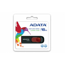 USB mälupulk Adata C008, USB 2.0, 16GB, must/punane