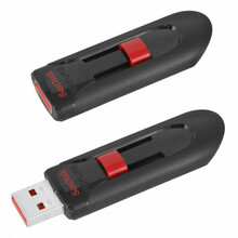 USB mälupulk SanDisk Cruzer Glide SDCZ60-016G-A11, USB 2.0, 32GB, must/punane