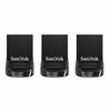 USB mälupulk SanDisk Ultra Fit, USB 3.1, 32GB, must, 3 tk komplektis