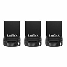 USB mälupulk SanDisk Ultra Fit, USB 3.1, 32GB, must, 3 tk komplektis