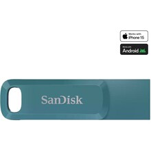 USB mälupulk SanDisk Ultra Dual Drive Go SDDDC3-1T00-G46NBB, USB 3.2 Gen 1, 1TB, türkiissinine