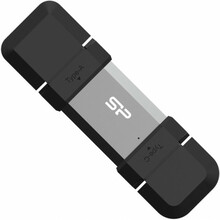 USB mälupulk Silicon Power Mobile C51, USB Type-A ja Type-C, 64GB, hõbedane