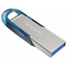 USB mälupulk SanDisk Ultra Flair SDCZ73-128G-G46B, USB 3.0, 128GB, sinine/inox