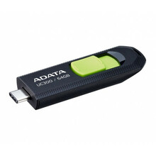USB mälupulk Adata UC300, USB 3.2 Gen 1, 64GB, must/roheline