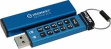 USB mälupulk Kingston IronKey Keypad 200, 128GB, sinine