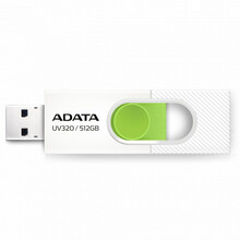 USB mälupulk Adata UV320, USB 3.2 Gen 1, 512GB, valge/roheline