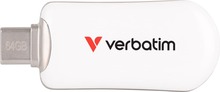 USB mälupulk Verbatim Plectra 30228, USB-C, USB 3.2 Gen 1, 64GB, valge