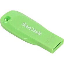 USB mälupulk SanDisk Cruzer Blade SDCZ50C-064G-B35GE, USB 2.0, 64GB, roheline