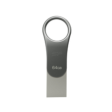 USB mälupulk Silicon Power Mobile C80, USB 3.0, 64GB, titaan/hõbe