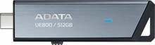 USB mälupulk Adata Elite UE800 AELI-UE800-512G-CSG, USB 3.2-C Gen2, 512GB, hõbe