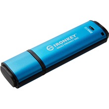 USB mälupulk Kingston IronKey Vault Privacy 50C, USB-C 3.2 Gen 1, 256GB, helesinine/must