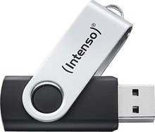 USB mälupulk Intenso Office Line, USB 3.2 Gen 1, 128GB, must/hõbe