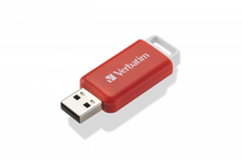 USB mälupulk Verbatim DataBar, USB 2.0, 16GB, punane