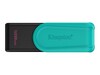 USB mälupulk Kingston DataTraveler Exodia S, USB 3.2 Gen 1, 128GB, must/türkiissinine