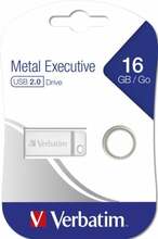 USB mälupulk Verbatim Metal Executive, USB 2.0, 16GB, hõbe