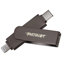 USB mälupulk Patriot iLuxe Stick PI512GSKM30CL, USB-C + Lightning, 512GB, must