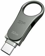 USB mälupulk Silicon Power Mobile C80, USB 3.2, 32GB, hõbe