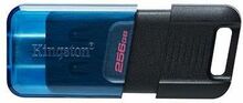 USB mälupulk Kingston DataTraveler 80M, USB 3.2, 256GB, must/sinine